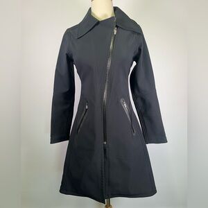 Nike Sportswear Softshell Fleece Gorpcore Tech Trench Coat Black XS Asymmetrical